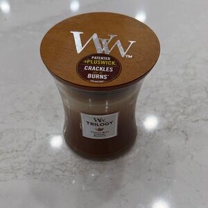 WoodWick Trilogy Candle with Crackling Wick-Used